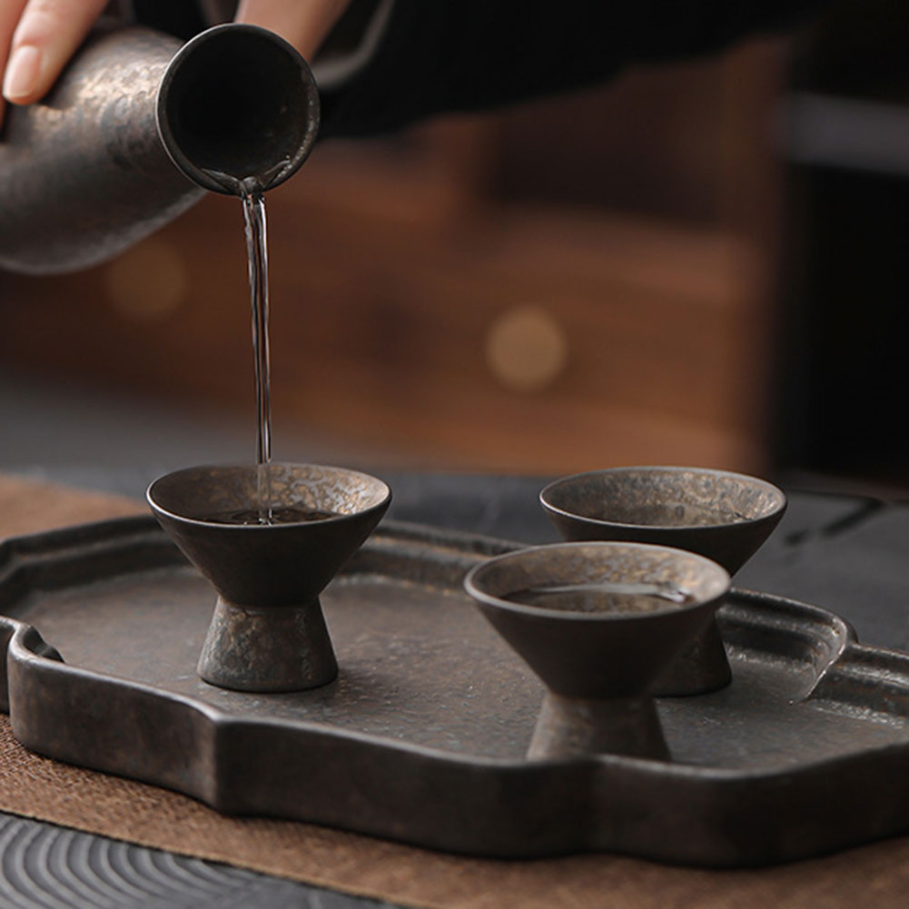 Japanese Pottery - Bicchieri da sake in ceramica fatti