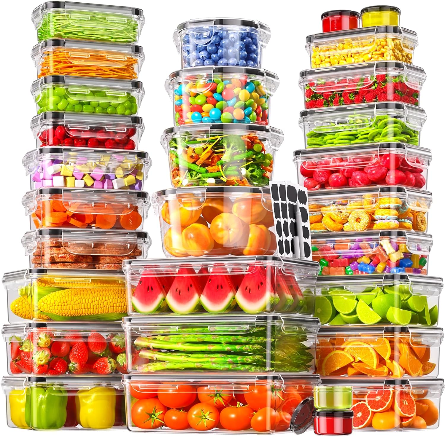 Bento Box - 50 pezzi/25 confezioni: contenitori ermetici per
